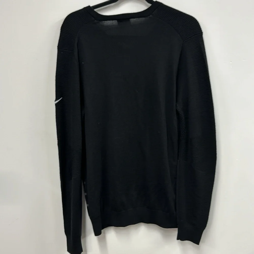 Nike Golf 3D V-Neck merino wool black gray Sweater L